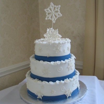 Snowflake Wedding Cake