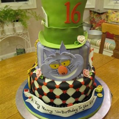 Alice In Wonderland 16Th Birthday Cake