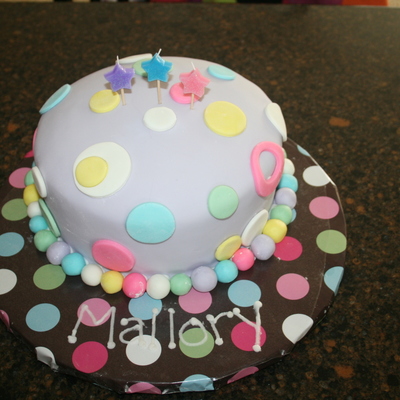 Lavender Polka Dot Cake