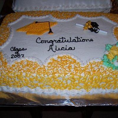 Black And Gold Graduation Cake
