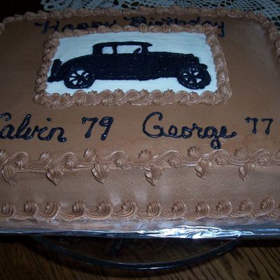 Mens Old Car Birthday Cake