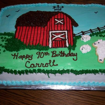 90Th Birthday Farm Cake