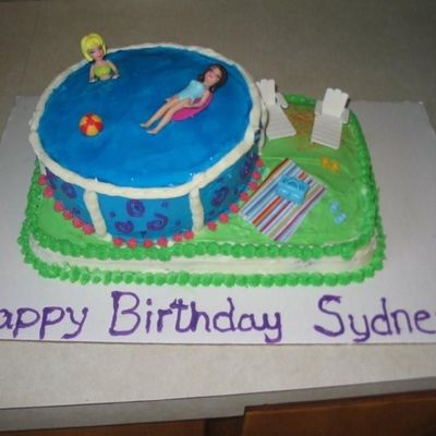 My Daughter's 8Th Birthday Pool Party Cake