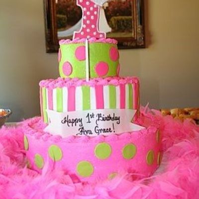 Ava Grace's 1St Birthday Cake