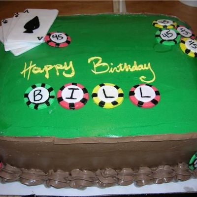 Poker Table Cake