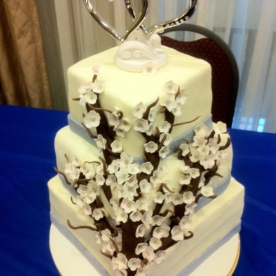 Cherry Blossom Wedding Cake