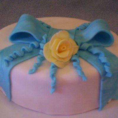 First Fondant Cake & Rose