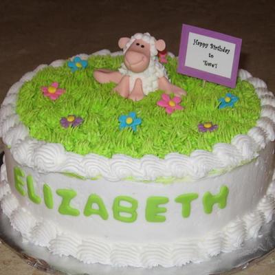 Little Sheep Birthday Cake