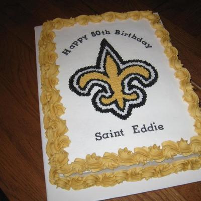 New Orleans Saints Birthday Cake