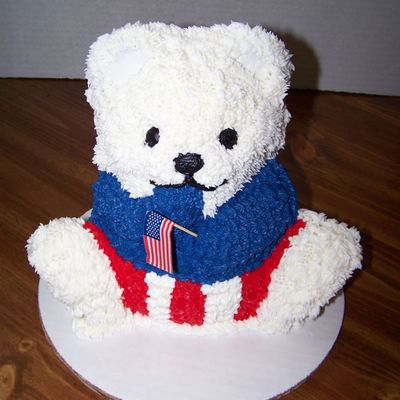 Patriotic 3-D Bear