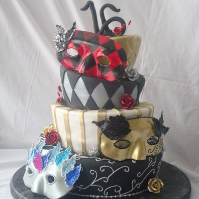 Mascarade Theme Cake