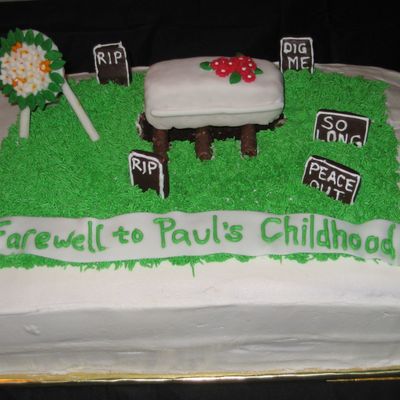 Funeral Birthday Cake