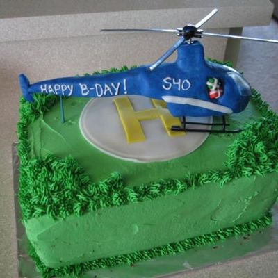Helicopter Birthday Cake