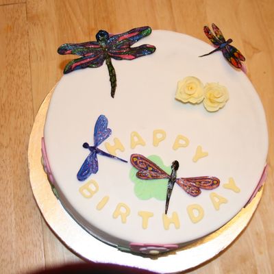 Dragon Fly Birthday Cake