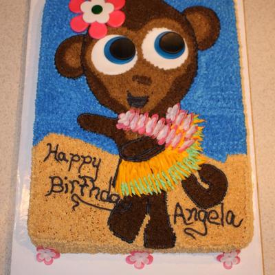Hula Birthday Monkey