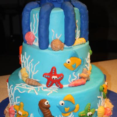 Baby Einstien Octoplush 1St Birthday Cake