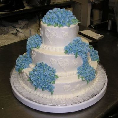 Wedding Cake W/hydrangeas