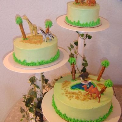 Safari Themed Tiered Cake
