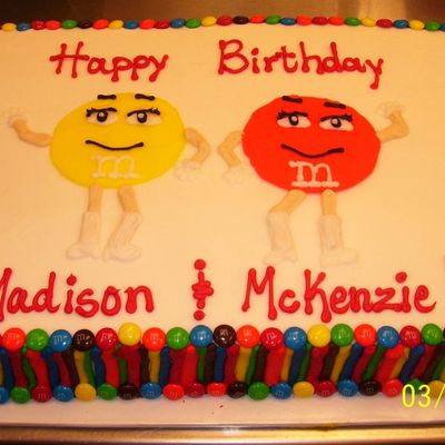 M & M Cake