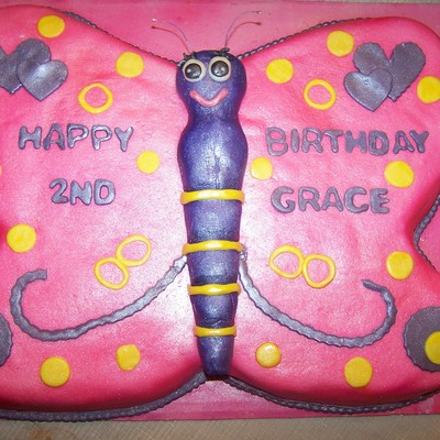Pink Butterfly Cake