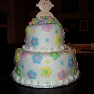 All Fondant Baby Shower Cake