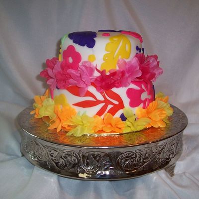 Hawaiian Themed Birthday Cake