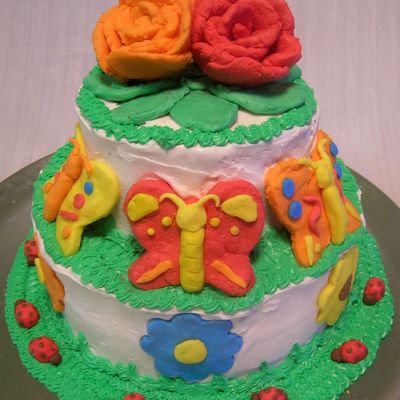 Spring Butterfly Cake