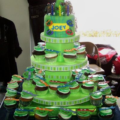 Teenage Mutanat Ninja Turtles Cupcake Tower
