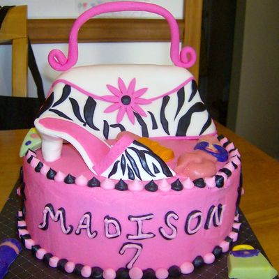 Zebra Purse And Shoe Cake