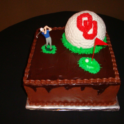 Sooners Golf Cake