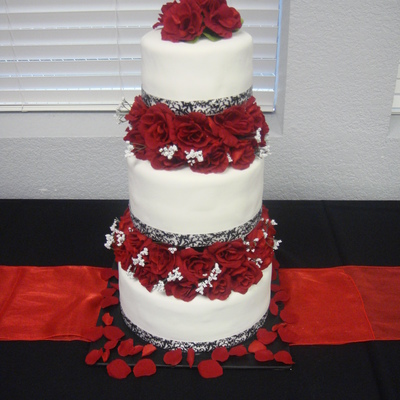 Rose Wedding Cake