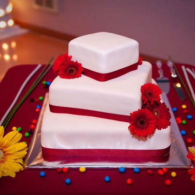 Ivory And Red Wedding