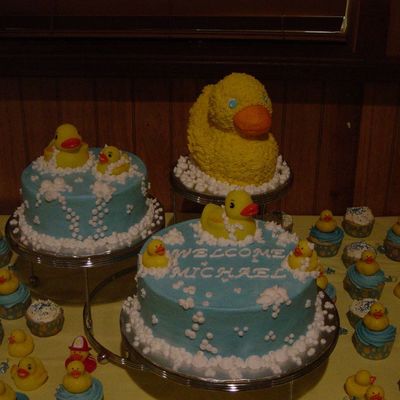 Ducky Baby Shower Cake