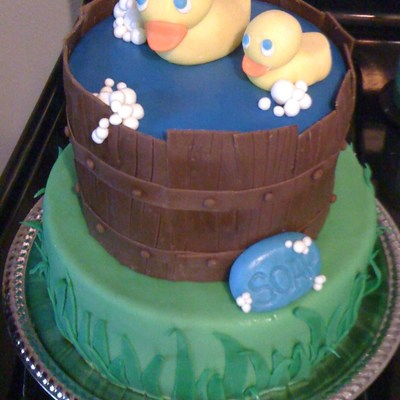 Rubber Duckies Floating In The Pail