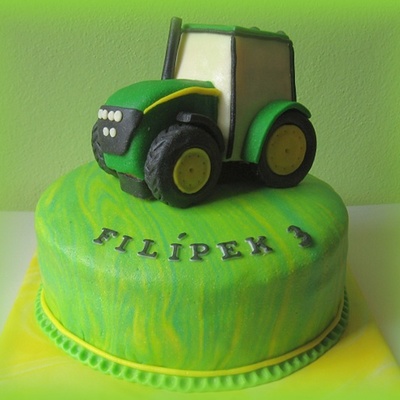 Round Cake With John Deere