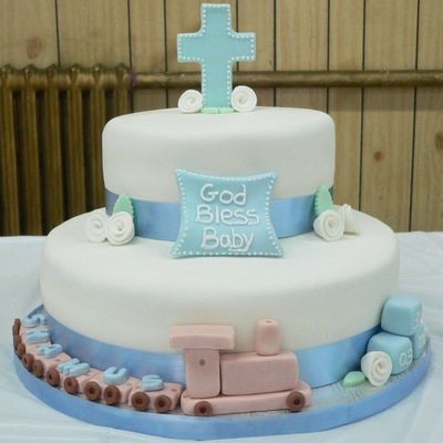 Baptism/christening W/ Train