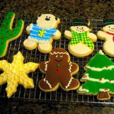 Christmas Cactus And Gingerbread Men