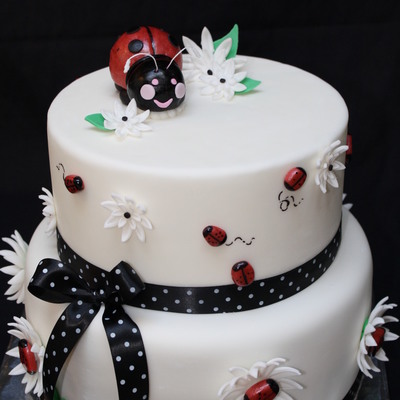 Ladybug Baby Shower Cake