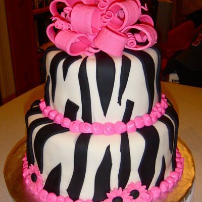 Zebra Cake - First Tiered Cake!