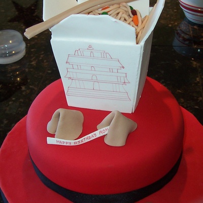 Chinese Take-Out Birthday Cake