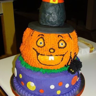 Halloween Pumpkin, Witch's Hat, Polka Dots, Spider