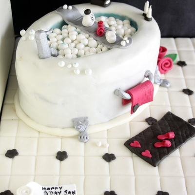 Spa Theme Bubble Bath Cake