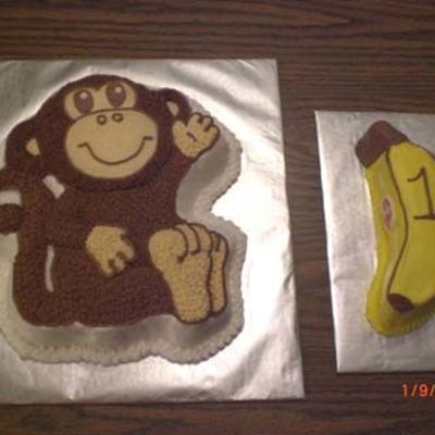 Monkey Cake W/ Banana Smash Cake