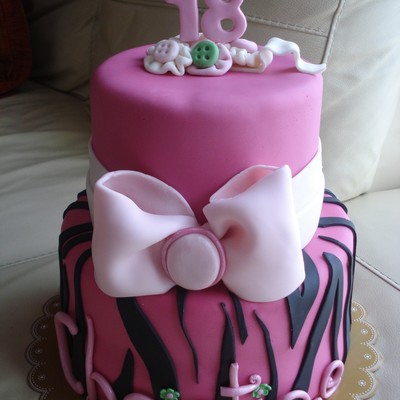 Debut Zebra Pattern Cake