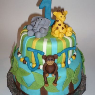 Safari First Birthday Cake