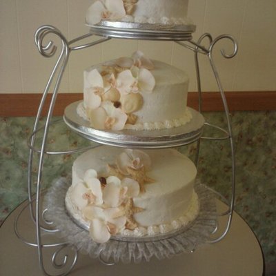 Beach Themed Wedding Cake