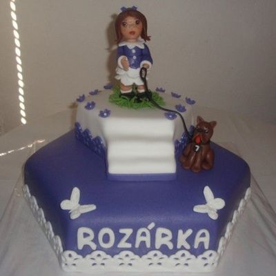 Little Girl With Her Dog