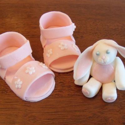 Baby Shoes And Bunny