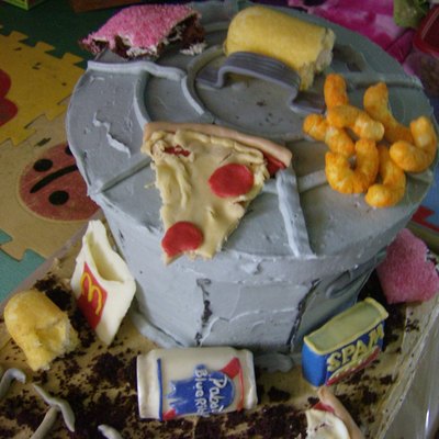 Garbage Can Cake