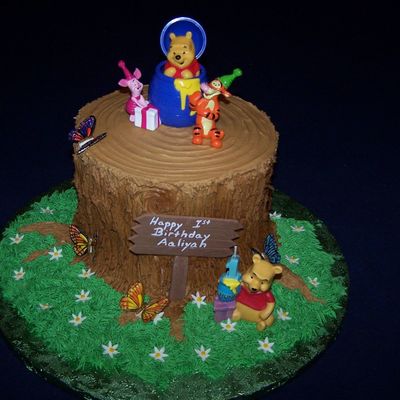 Pooh/tree Trunk Cake